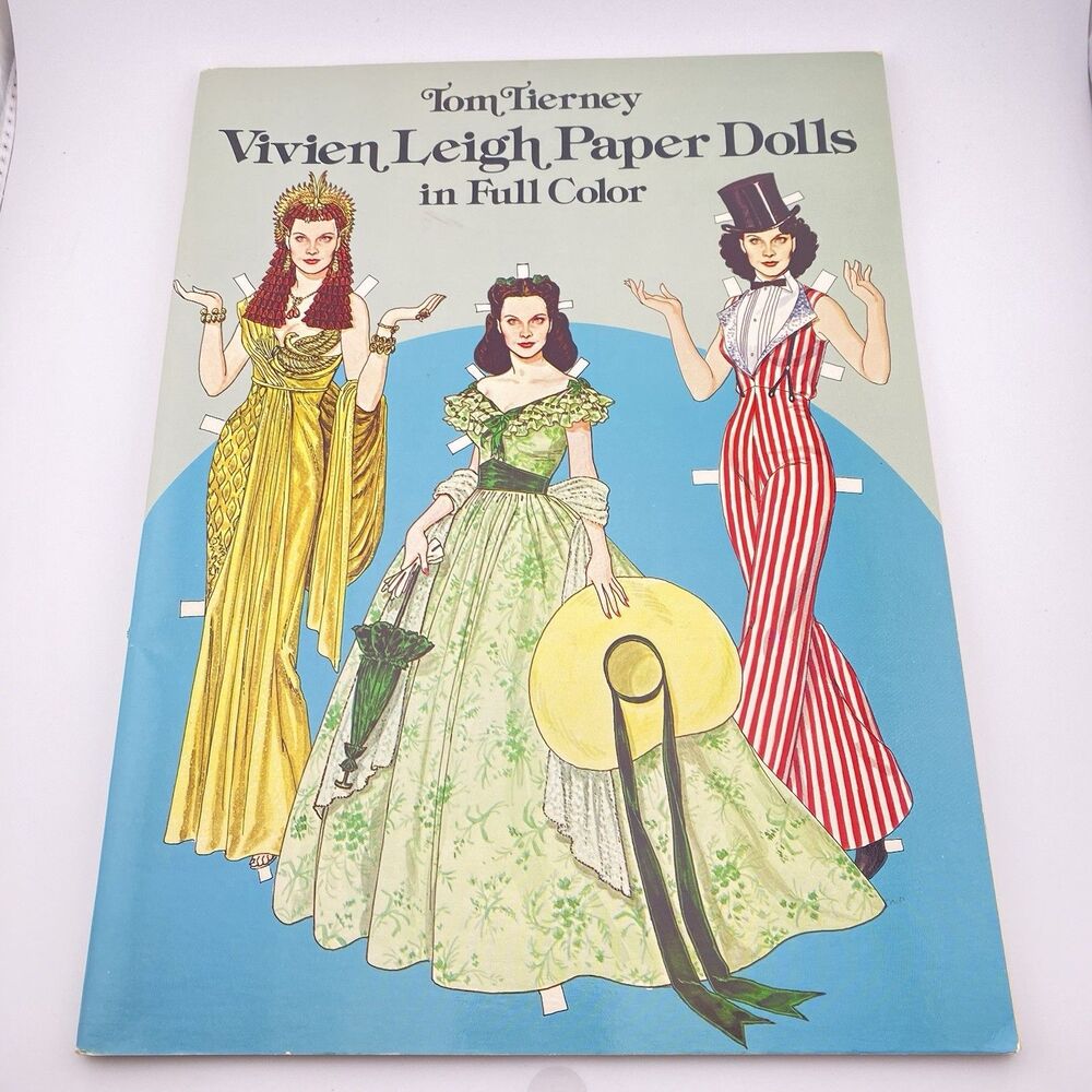 Vintage Vivian Lee Paper Dolls in Full Color Gone With The Wind Uncut Orig